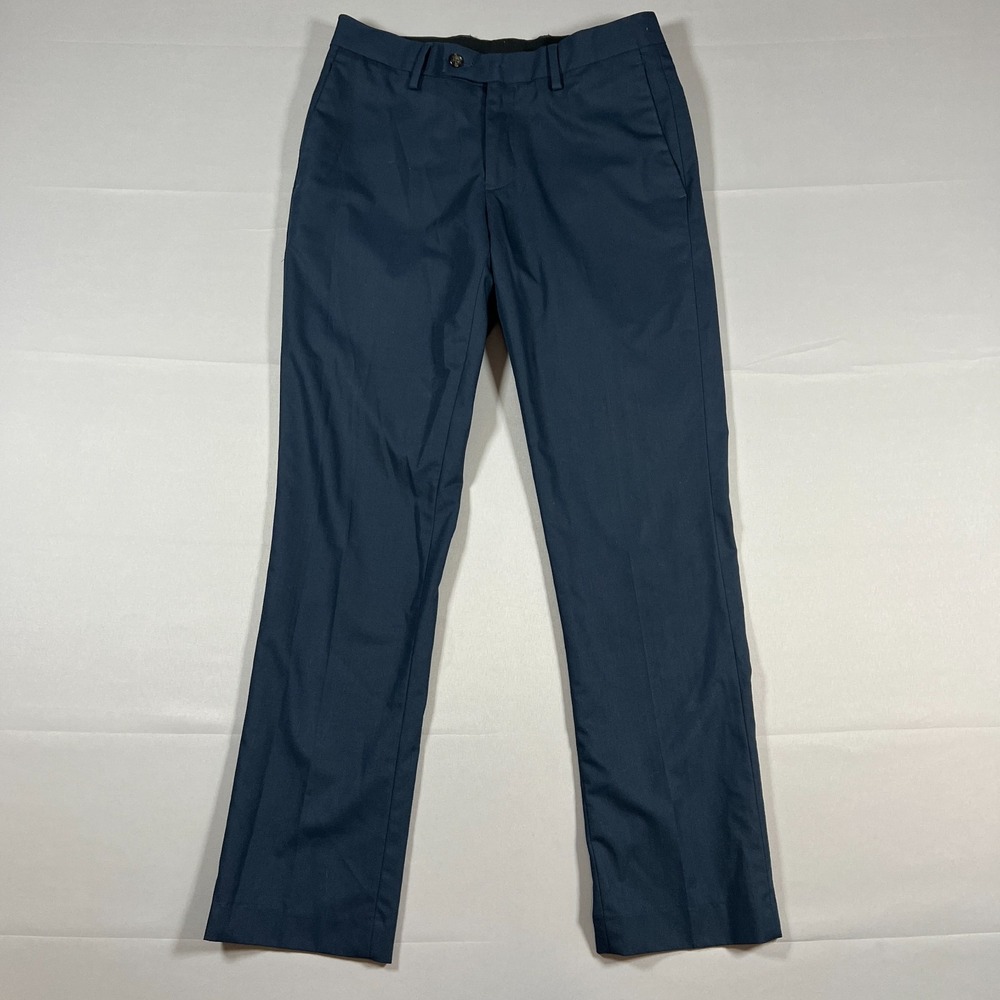 APT.9 Dress Pants Womens 28/30 Blue Premier Flex Stretch Waist Mid Rise Slim Fit